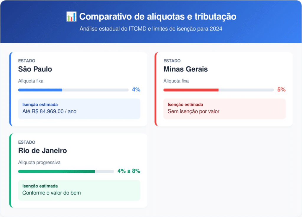 Os valores podem sofrer alterações conforme atualizações nas legislações estaduais vigentes.