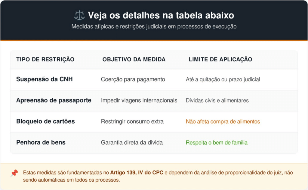 Veja os detalhes na tabela