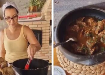 Janja prepara para Lula carne de paca, animal silvestre que tem caça proibida pelo Ibama