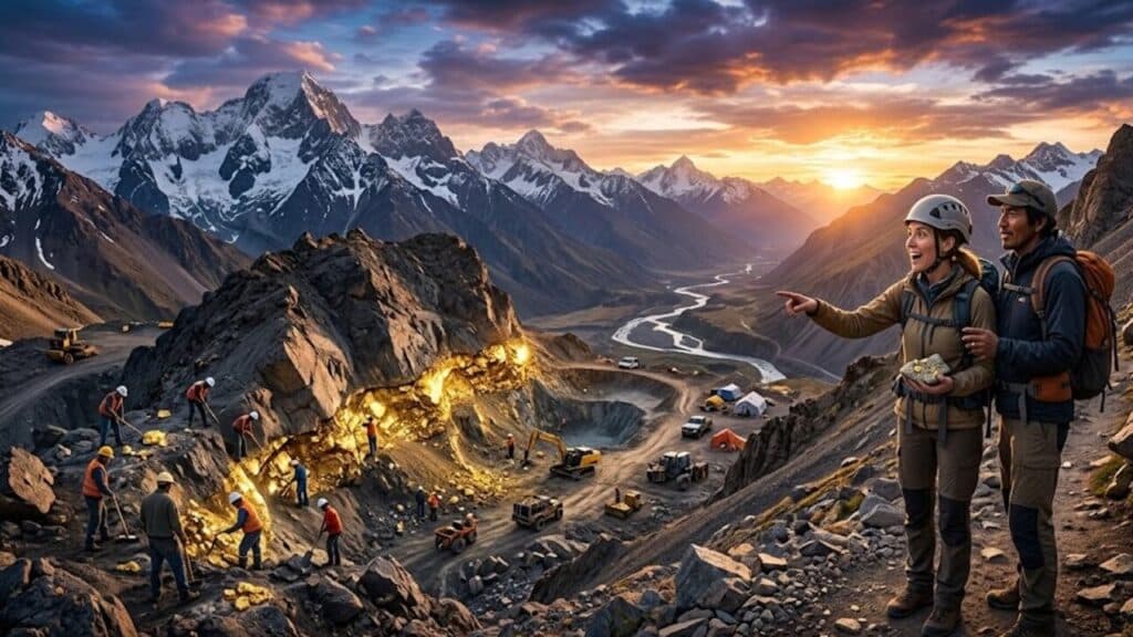 Jazida de ouro avaliada em R$ 900 bilhões é descoberta em área montanhosa localizada na fronteira entre Argentina e Chile perto do Brasil e pode mudar cenário econômico