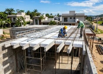 Uso de laje pré-moldada reduz drasticamente os gastos com pessoal na construção