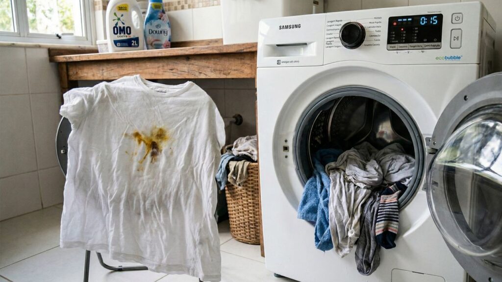 O modo da máquina de lavar roupa que piora o resultado da lavagem e ainda faz você perder mais tempo