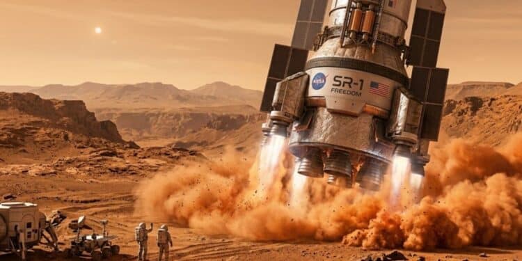 Primeira espaçonave nuclear interplanetária é revelada pela NASA e terá Marte como destino na impressionante missão SR-1 Freedom