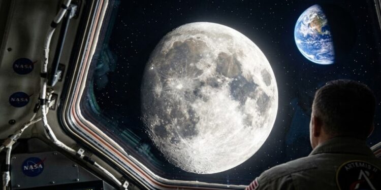 Imagem impressionante mostra a Lua no campo de visão da missão Artemis II, veja quando pode ser a chegada