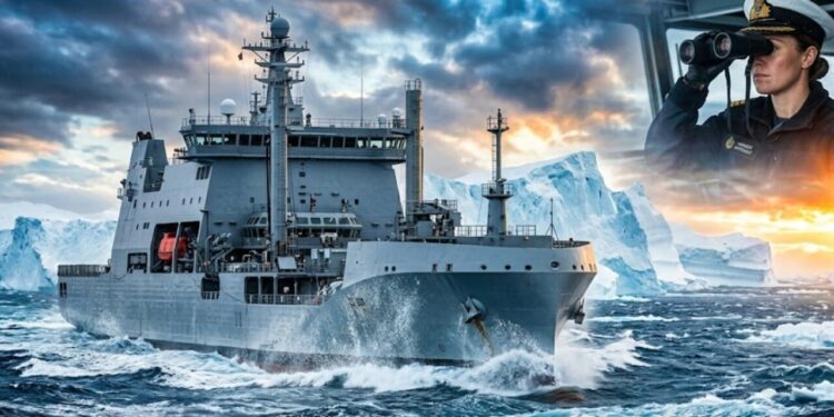 Navio colossal da Nova Zelândia possui 26 mil toneladas, tem 173,2 metros de comprimento e sustenta missões extremas entre o Pacífico e a Antártica