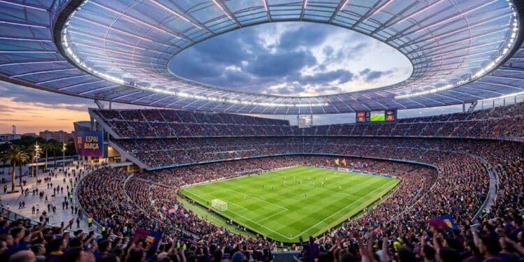 A impressionante reforma que o Barcelona faz no estádio do Camp Nou, com capacidade aproximada para 105 mil torcedores e investimento de R$ 8,9 bilhões