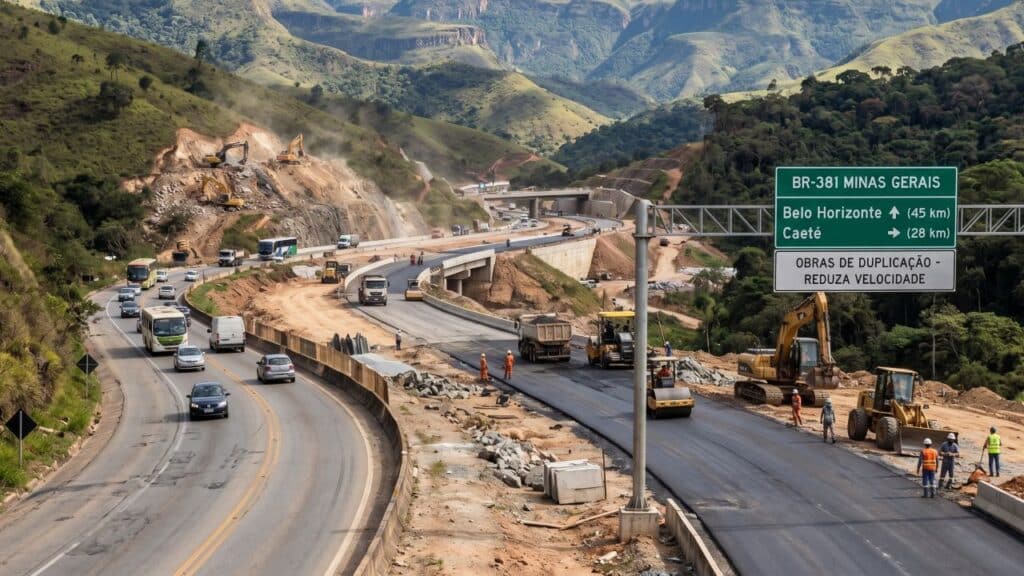 Duplicação da BR-381 recebe R$ 903 milhões para ampliar 31 quilômetros entre Belo Horizonte e Caeté