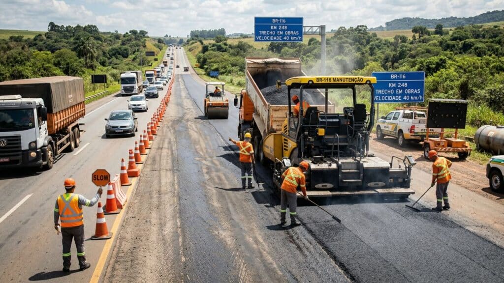 Trechos da BR-116 na Bahia passam por melhorias que fortalecem a fluidez e a segurança viária