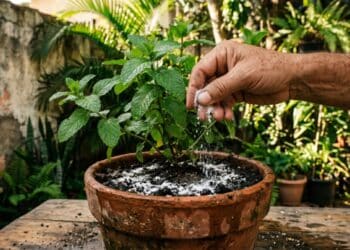 Bicarbonato de sódio nos vasos e jardim combate pragas e fortalece flores