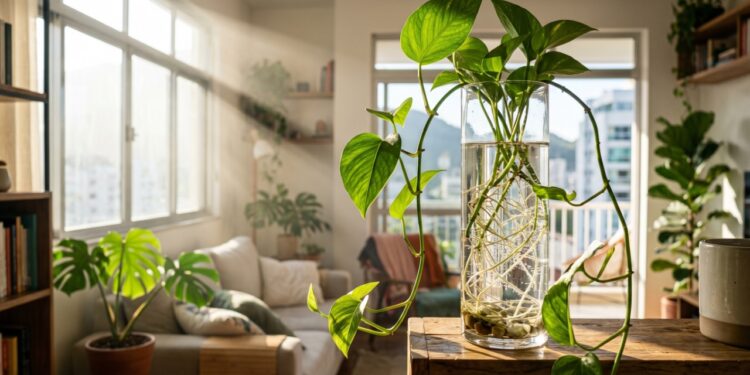 3 plantas que crescem na água purificam o ar da casa e exigem apenas reposição semanal sem uso de terra