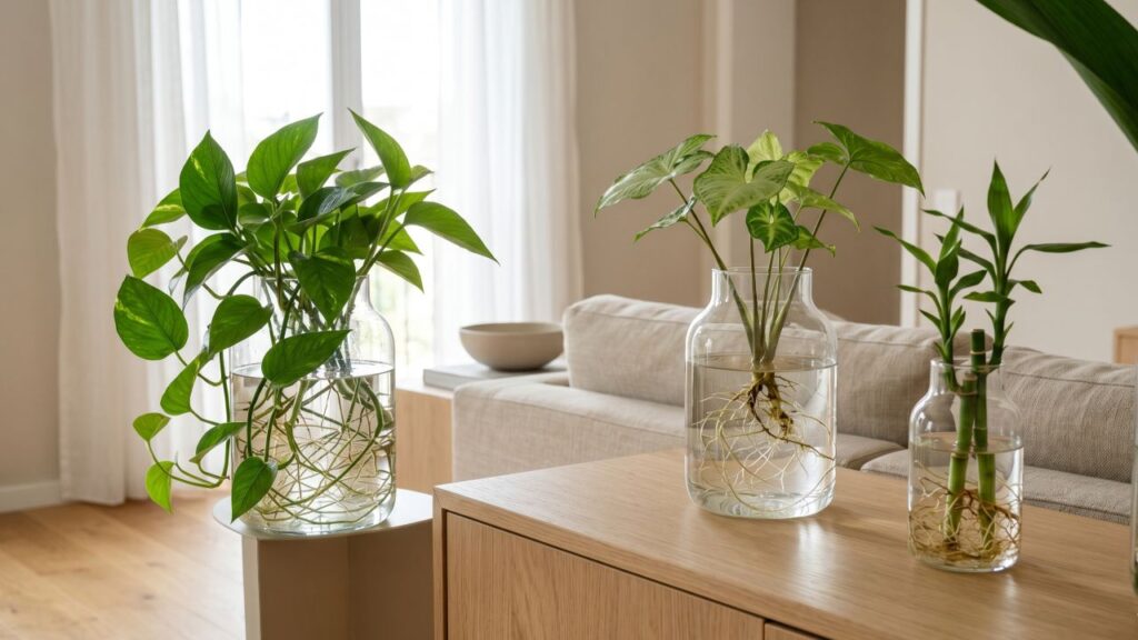 5 plantas bonitas que podem crescer na água para deixar a casa mais leve e fresca