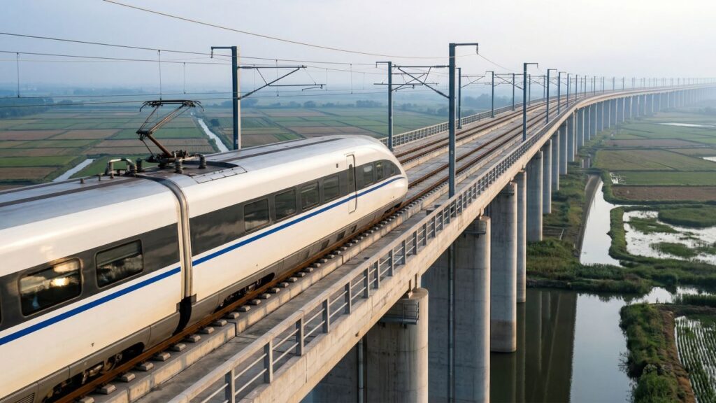 A ponte mais longa do mundo chama atenção com 164,8 km em um megaprojeto ferroviário