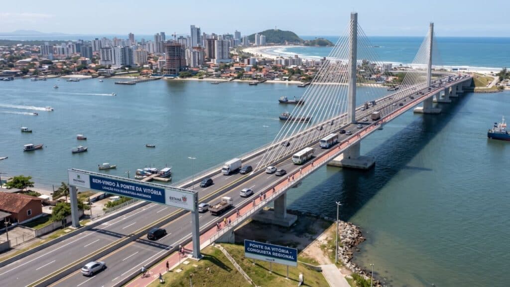 Ponte de Guaratuba recebe nome oficial e reforça obra de R$ 400 milhões no litoral do Paraná