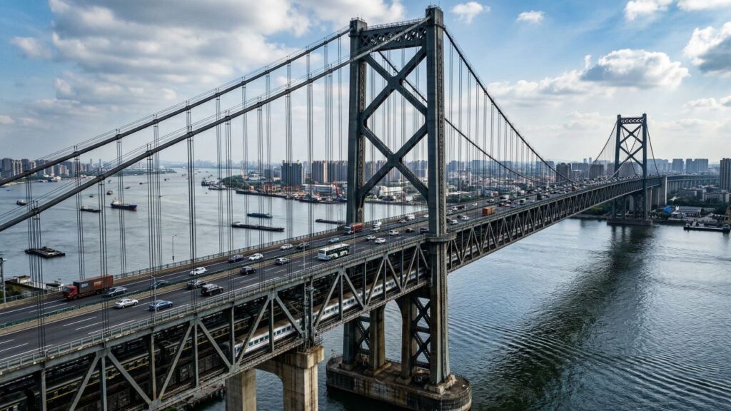 Ponte suspensa com 10 km, seis pistas e trilhos para trem-bala é inaugurada como a maior do mundo