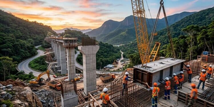 Nova Ponte do Arranha-Céu tem obras iniciadas em Itaipava com técnica utilizada para reduzir o tempo de construção e projeto promete melhorar a mobilidade na região serrana