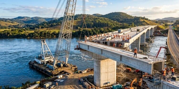 Megaobra de R$ 379 milhões para nova ponte na BR-163 promete reduzir em até 1h45 o trajeto entre SC e RS para melhorar diretamente a economia regional