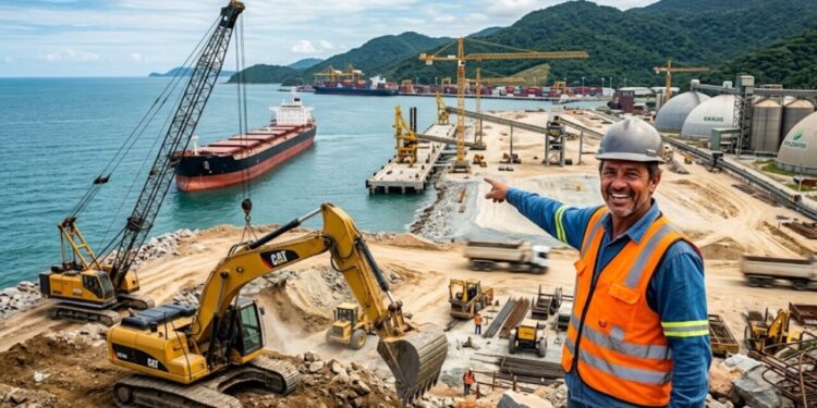 Megaprojeto para novo porto em SC prevê início das obras em 2027 com foco em fertilizantes e escoamento de grãos, com capacidade estimada em 9,3 milhões de toneladas por ano