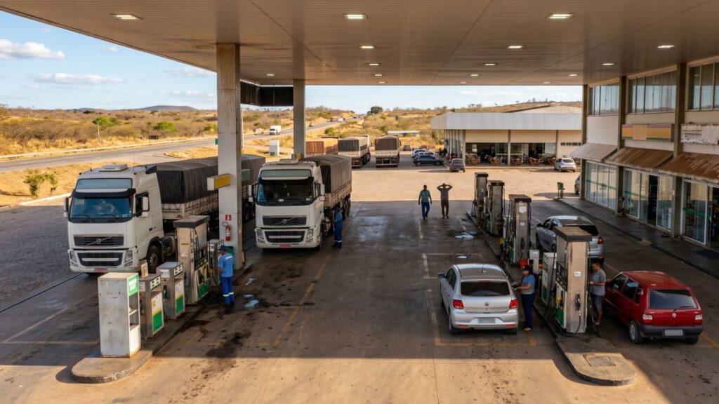 Maior posto de gasolina do Brasil opera 32 bombas e mantém hotel de 84 quartos em área de 200 mil metros quadrados