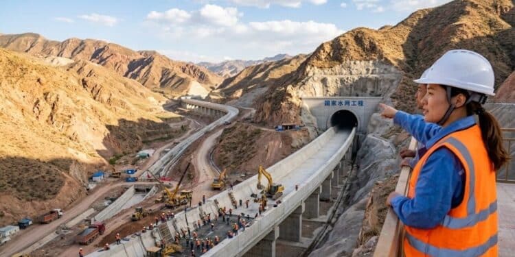 Projeto gigantesco de R$ 59,8 bilhões na China vai levar água a áreas remotas com 664 km de canais e túneis impressionantes para combater a escassez extrema em província