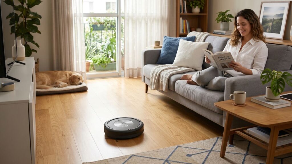 No início, eu não acreditava no robô aspirador de pó, mas agora ele me devolve meia hora da minha vida todos os dias