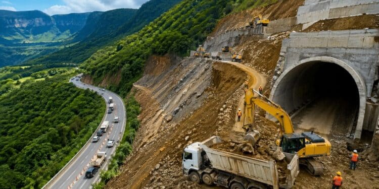 Serra da Rocinha passa por obra histórica aguardada por 70 anos e promete acabar com lama e caminhões presos na estrada em projeto de R$ 63 milhões
