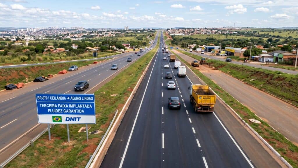 BR-070 e BR-080 recebem R$ 152,5 milhões em obras para reforçar fluidez e segurança no Distrito Federal