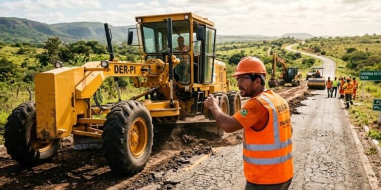 DER-PI dá início às obras em importante rodovia entre Picos e Aroeiras do Itaim com investimento de R$ 11, 2 milhões para melhorar a mobilidade e a segurança na região