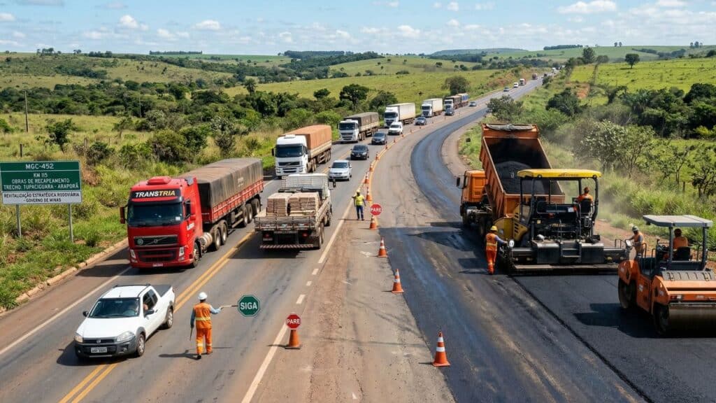 MGC-452 recebe R$ 80 milhões para recuperar 59 quilômetros em corredor estratégico do Triângulo Mineiro