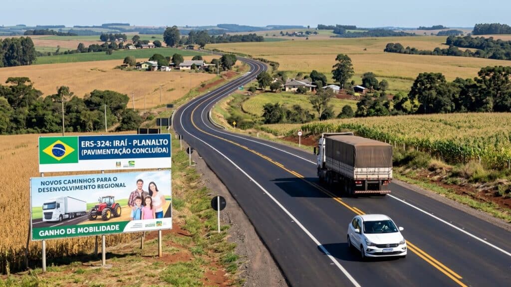 Obra de R$ 25,2 milhões na ERS-324 encurta ligação entre Iraí e Planalto para cerca de 10 minutos