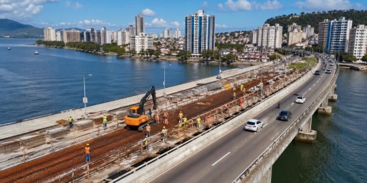 Avanço das obras de modernização em ponte de Santos promete melhorias importantes na mobilidade da cidade e megaprojeto de R$ 215 milhões entra em nova fase