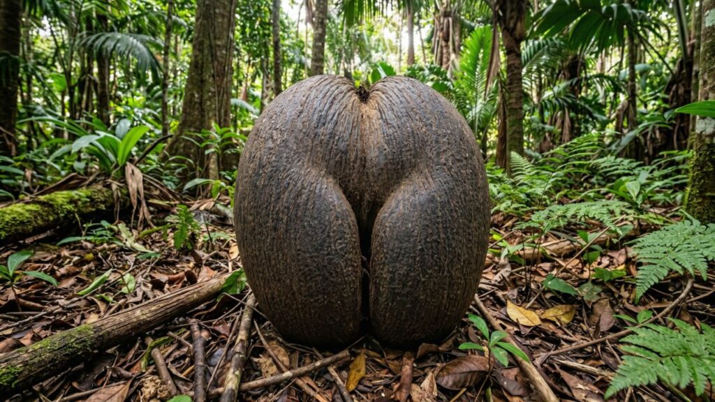 Parece escultura, mas é real: a semente gigante que pode chegar a 50 cm e pesar dezenas de quilos