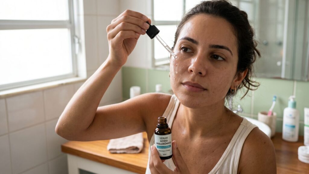 Como aplicar ácido hialurônico no rosto para hidratar melhor e suavizar linhas de expressão