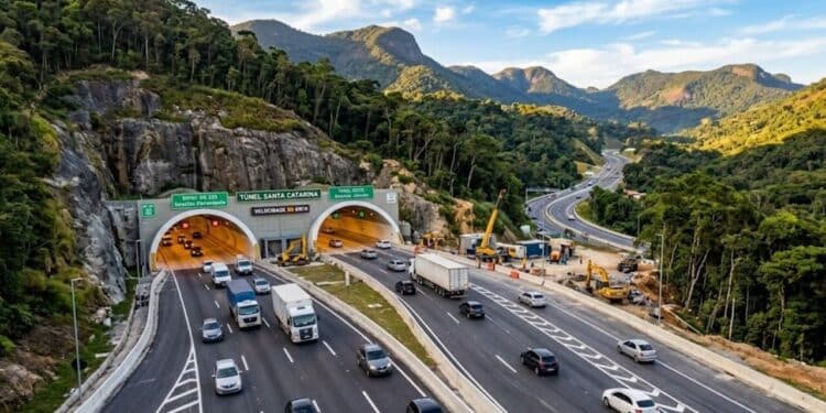 Rodovia estratégica de Santa Catarina recebe investimento de R$ 1,7 bilhão e ganha túnel duplo de R$ 228 milhões que promete melhorar o fluxo rodoviário da região e acelerar viagens de motoristas