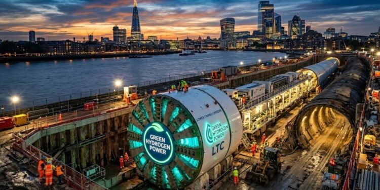 Obra gigante de R$ 60,9 bilhões sob o Rio Tâmisa usa hidrogênio verde e promete melhorar a mobilidade com a construção do maior túnel rodoviário do Reino Unido