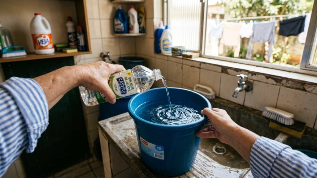 Novos protocolos de limpeza sustentável para 2026 priorizam o vinagre como substituto de desinfetantes tóxicos em pisos cerâmicos