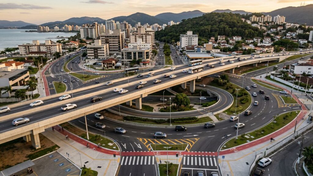 Viaduto em Blumenau recebe R$ 16 milhões e já beneficia 30 mil motoristas por dia na BR-470
