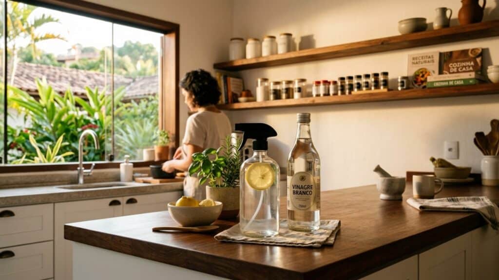 Vinagre branco se torna aliado na proteção da cozinha contra invasores