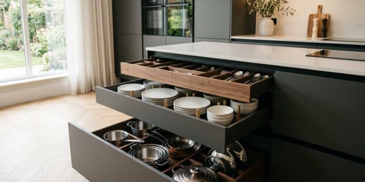 Por que você deve escolher gavetas em vez de armários na cozinha, segundo designers de interiores