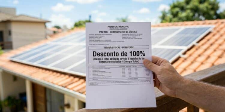 Governo pode dar desconto de até 100% no IPTU em 2026 para quem tem energia solar