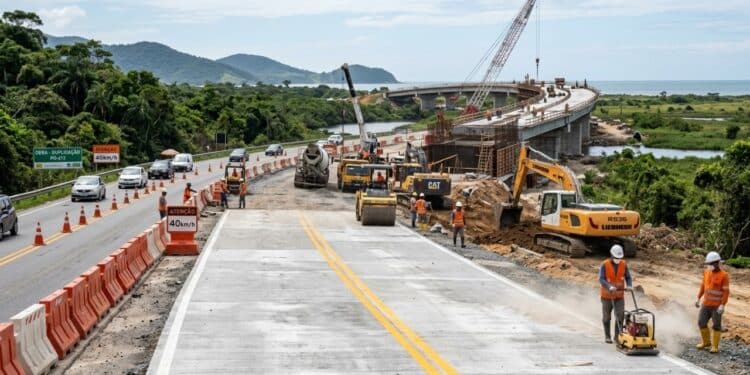 Duplicação de R$ 274,5 milhões na PR-412 avança com viaduto e 14,28 km em concreto