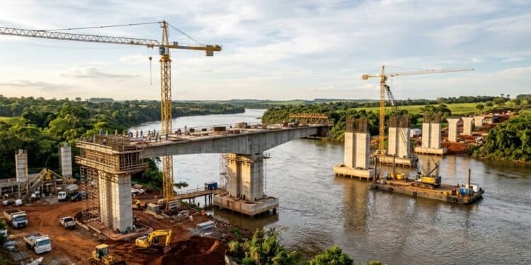 Ponte de 400 metros sobre o Rio Ivaí avança com obra de R$ 71,5 milhões no Paraná