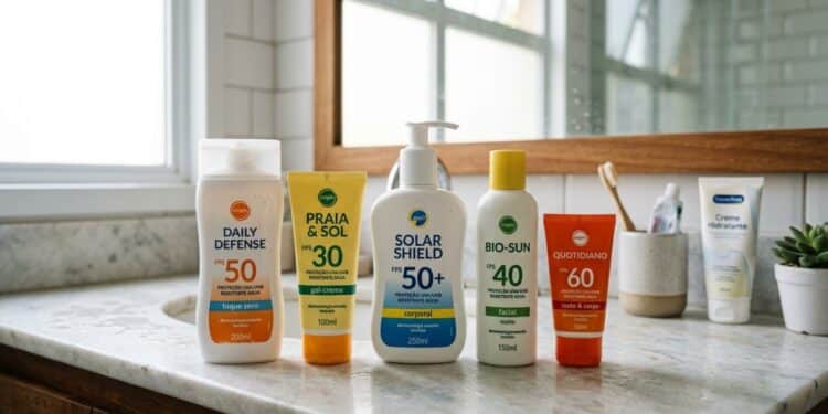 5 protetores solares por menos de 30 reais, perfeitos para uso diário e protege a pele 35+