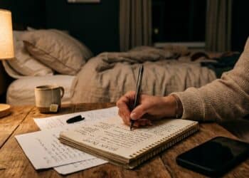 O “Brain Dump” noturno: Escreva o que te aflige antes de deitar e veja o alívio imediato no seu corpo