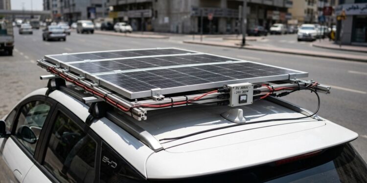 Proprietário de BYD monta usina solar no teto do carro para carregar "de graça"