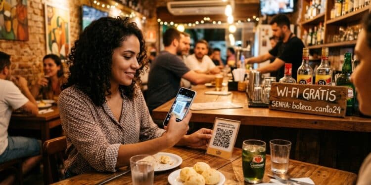 Nova regra obriga bares com cardápio digital a fornecer Wi-Fi gratuito e senha visível aos clientes em 2026
