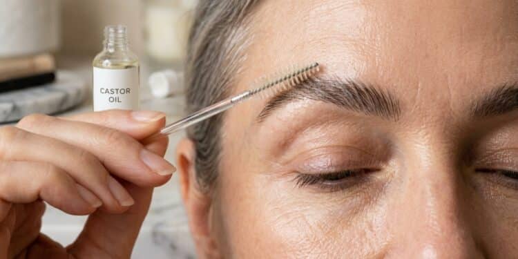 Sobrancelhas preenchidas naturalmente: o óleo de rícino que transforma o olhar