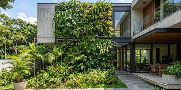 Muro de Camadas: o paisagismo que reduz ruído e refresca sua casa naturalmente