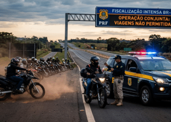 PRF multa mais de 500 motoqueiros na BR-060 e soma R$ 1 milhão em multas por viagens consideradas não permitidas