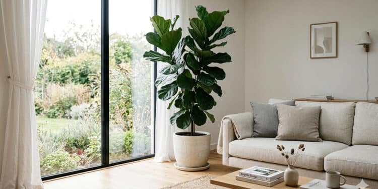 Estética Verde: O truque das folhas gigantes para criar um ponto de frescor na sala de estar