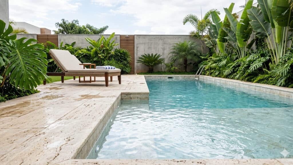 decoração de piscina